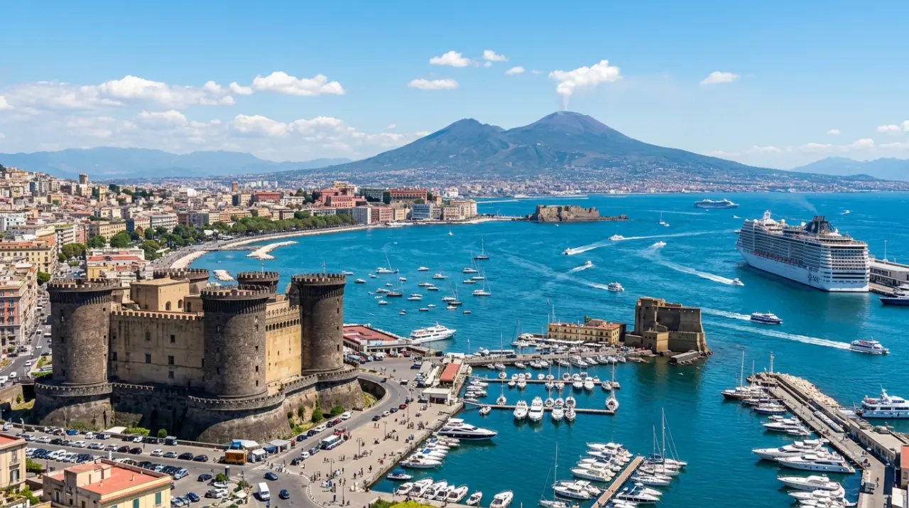 Bay of Naples with Mount Vesuvius in background