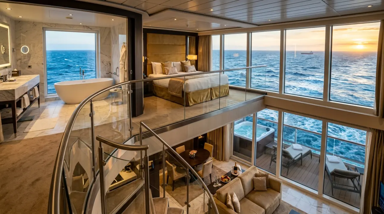 Suite Dúplex en MSC Yacht Club con balcón privado y jacuzzi